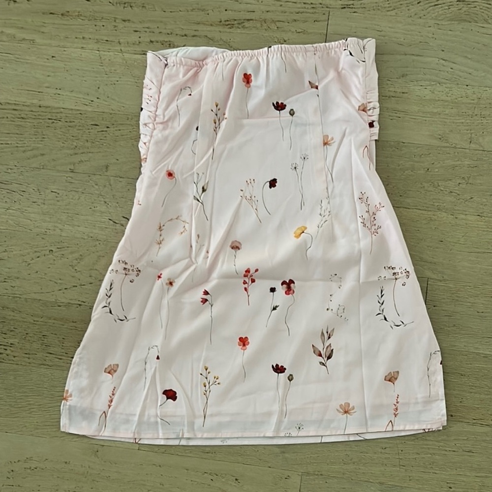 Princess Polly Floral Strapless Mini Dress - Pink and Red - Picture 2 of 3